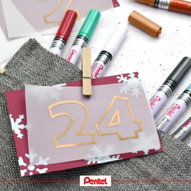 Pentel lakkmarker kerek hegyű 1,5 mm - gyöngyházzöld